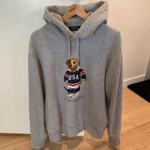 Polo Ralph Lauren Polo Bear Hoodie Hockey USA size L